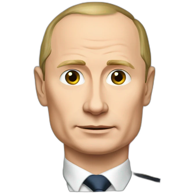 Putin and flag Russia emoji