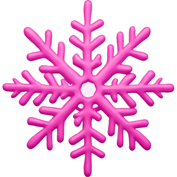 Pink snowflake emoji