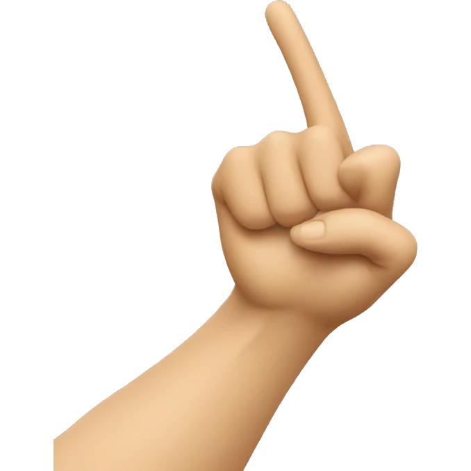 pointing finger forward emoji
