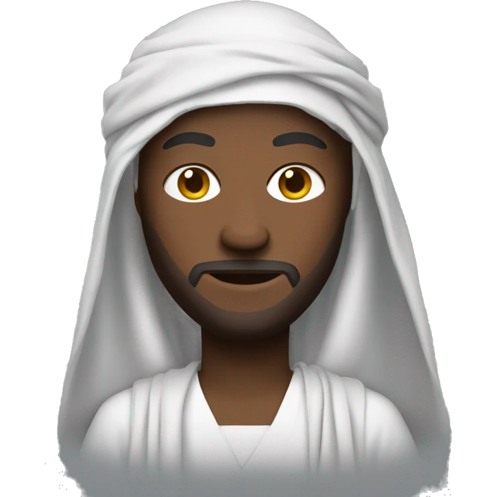 White man wear a djellaba emoji