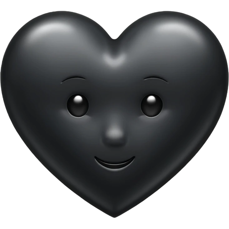 Siyah Kalp iOS  emoji