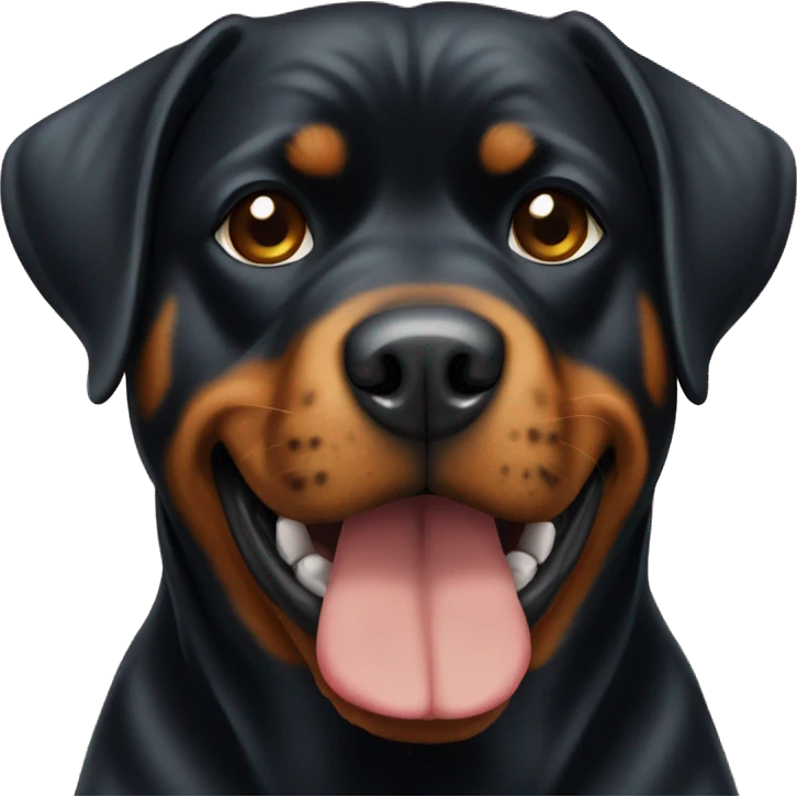 A smal Rottweiler dog emoji
