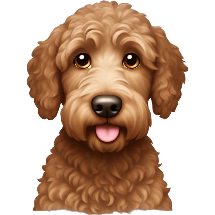 brown labradoodle ￼ emoji