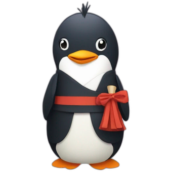 Kendo penguin emoji