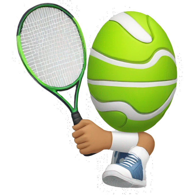 lanzar pelota de tenis con la mano emoji