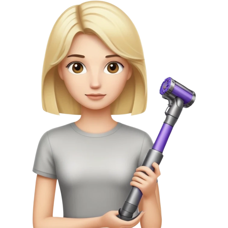 Blond with dyson emoji