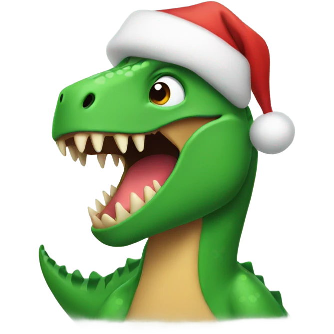 Christmas dinosaur emoji