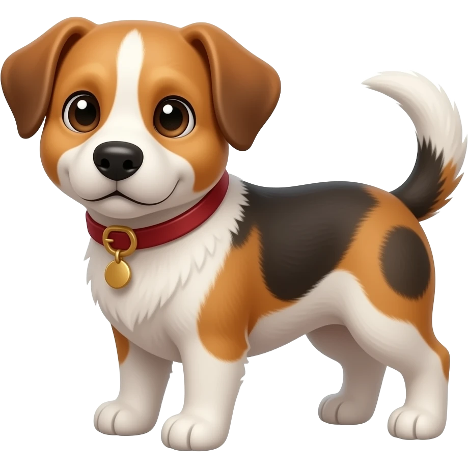 Cute realistic dog emoji