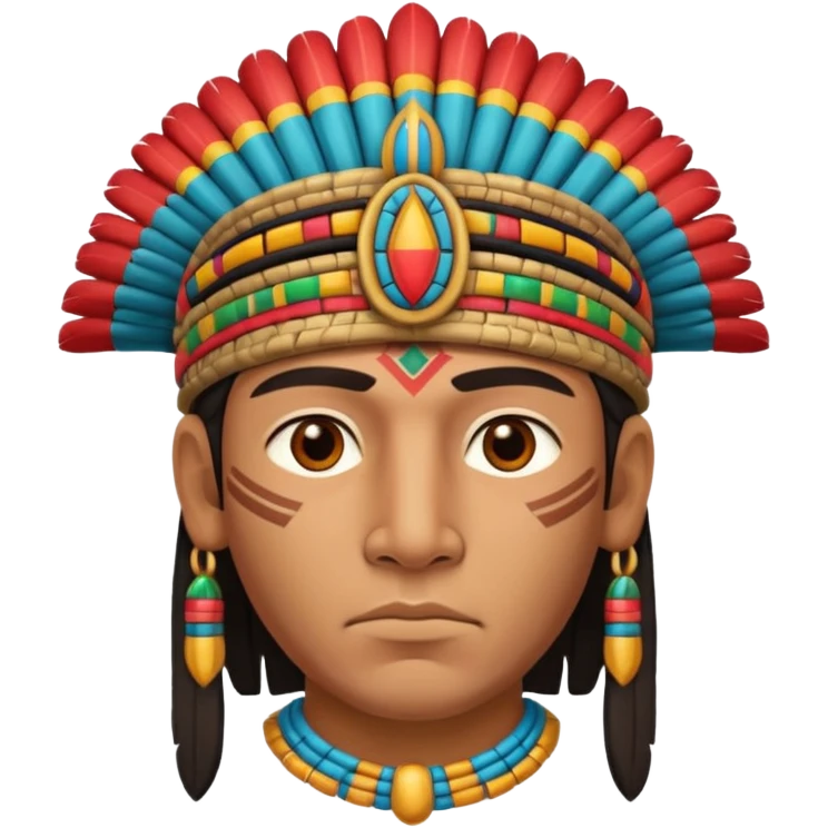 ancient Inca man bold head emoji