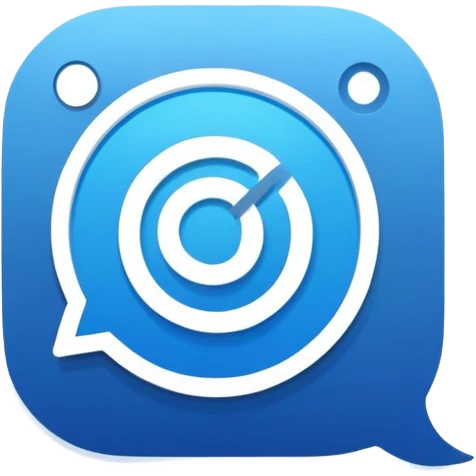 Instagram message bubble with AI assistant icon, social media DM helper emoji