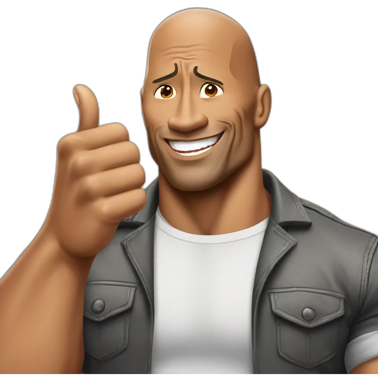 Dwayne johnson Thums up emoji