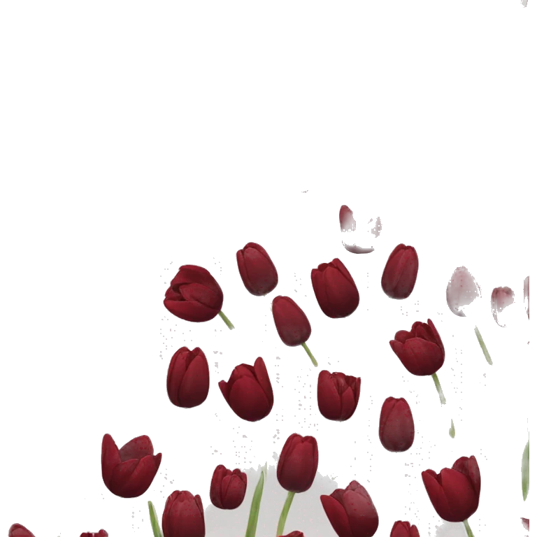 Dark red tulips emoji