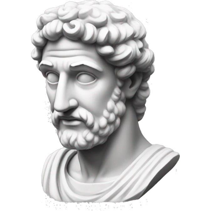 Black and white Greek Statue emoji emoji