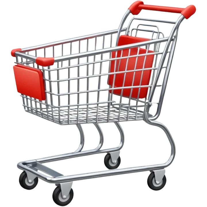 a modern shopping cart in a hardware store emoji