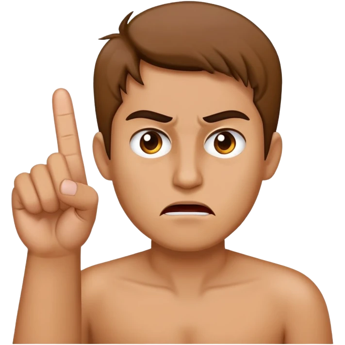 Mad emoji with middle finger emoji