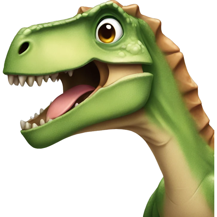 Apologetic dinosaur emoji