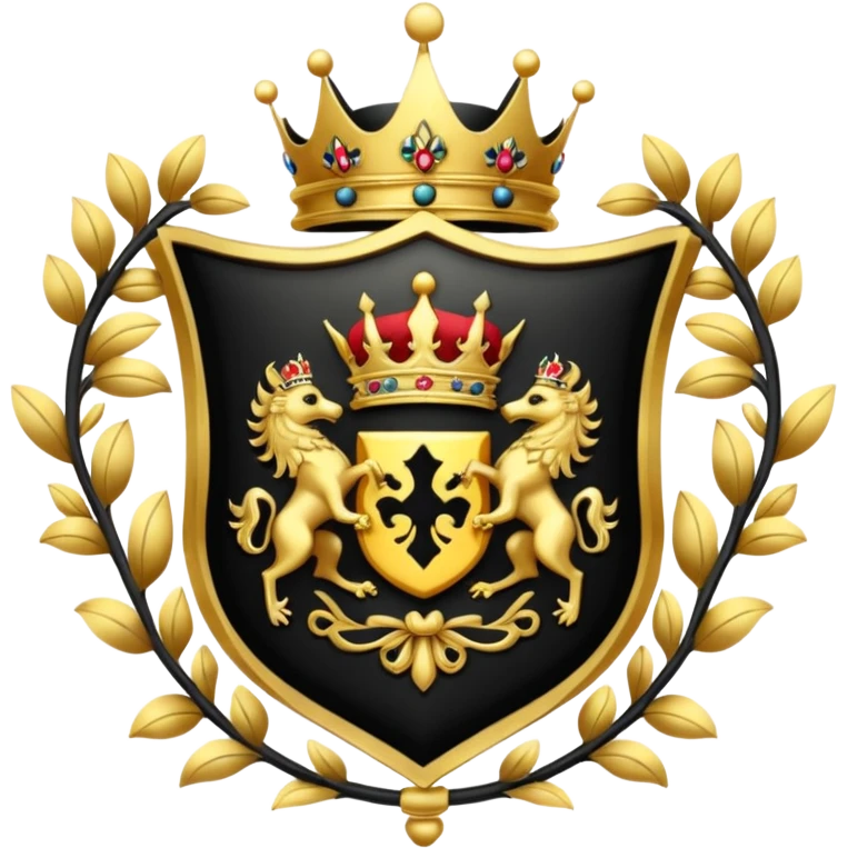 royal crest black and gold emoji