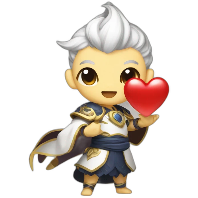 ganyu genshin impact holding a heart emoji