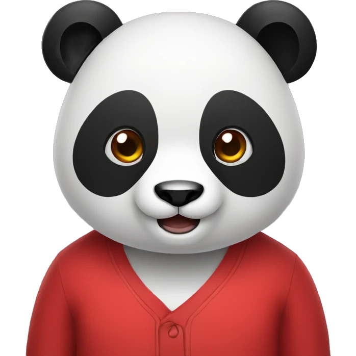Panda in a red shirt emoji