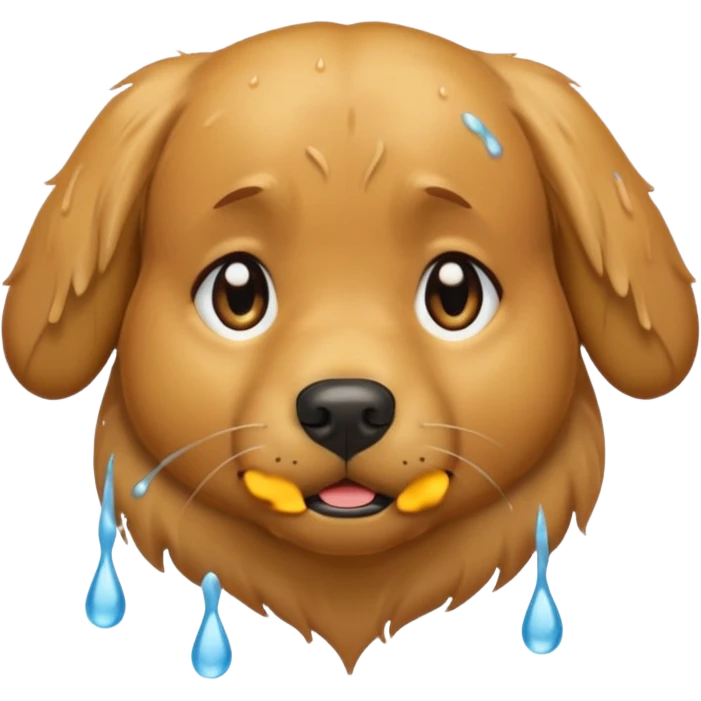 I want an emoji of a goldenretriever who is crying emoji