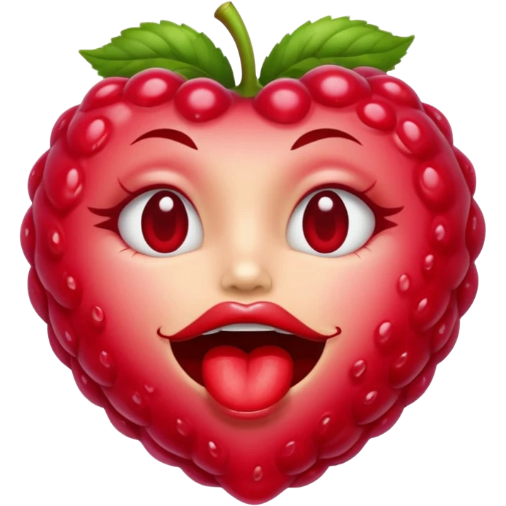 Framboise amoureuse qui fait des bisous  emoji