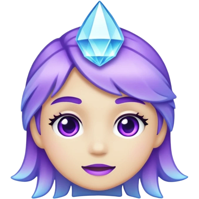 glitter frost cian and purple emoji