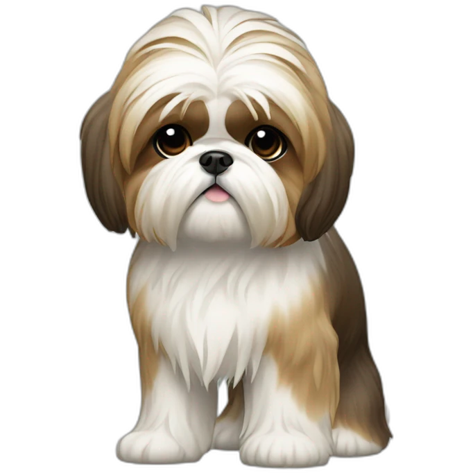 Dog Shih Tzu with long coat full-height  emoji