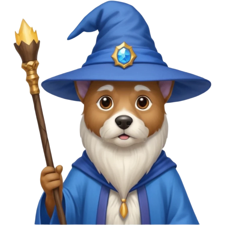 Dog wizard emoji