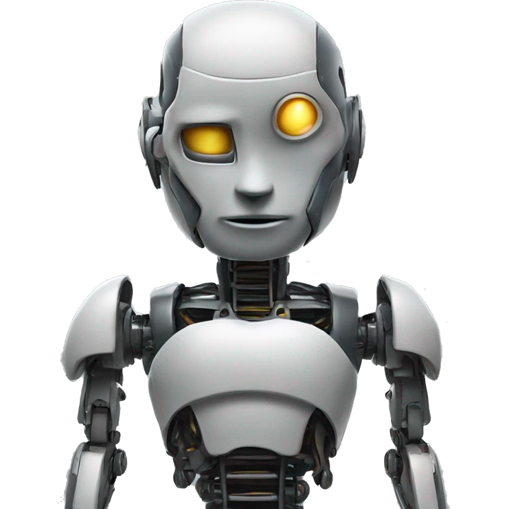 half human half robot line on center devider emoji