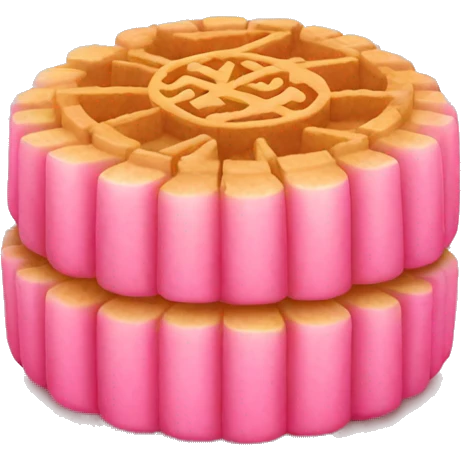 Pink mooncake emoji