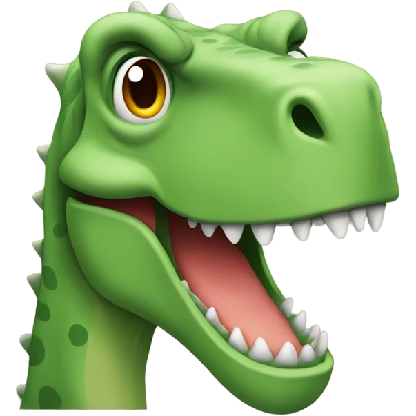 dino pointed towards the front left emoji