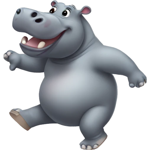 Hippo dancing on airplane  emoji