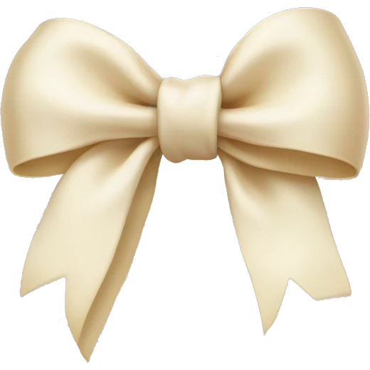 Cream bow emoji
