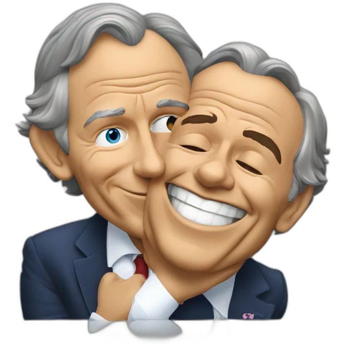 Tony blair kissing george bush emoji