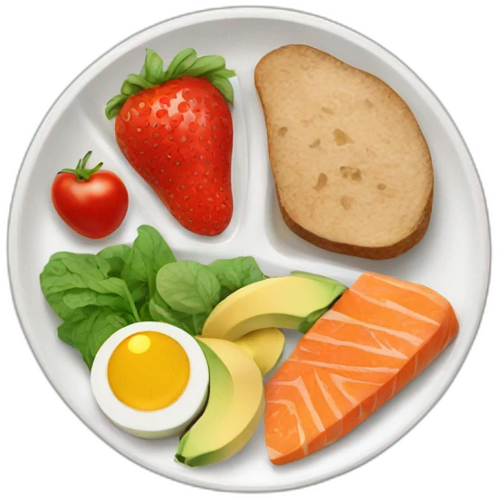 healthy plate of food emoji
