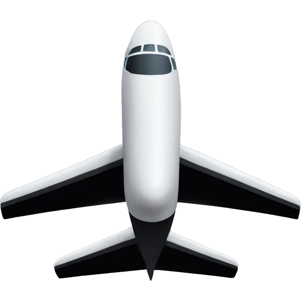 Black Airplane emoji