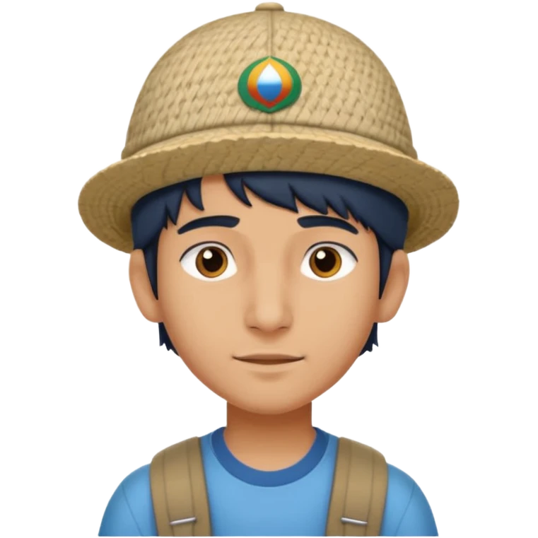  Fait un jeune indien pas trop beau avec un léger surprise un double menton et une casquette sur la tete emoji