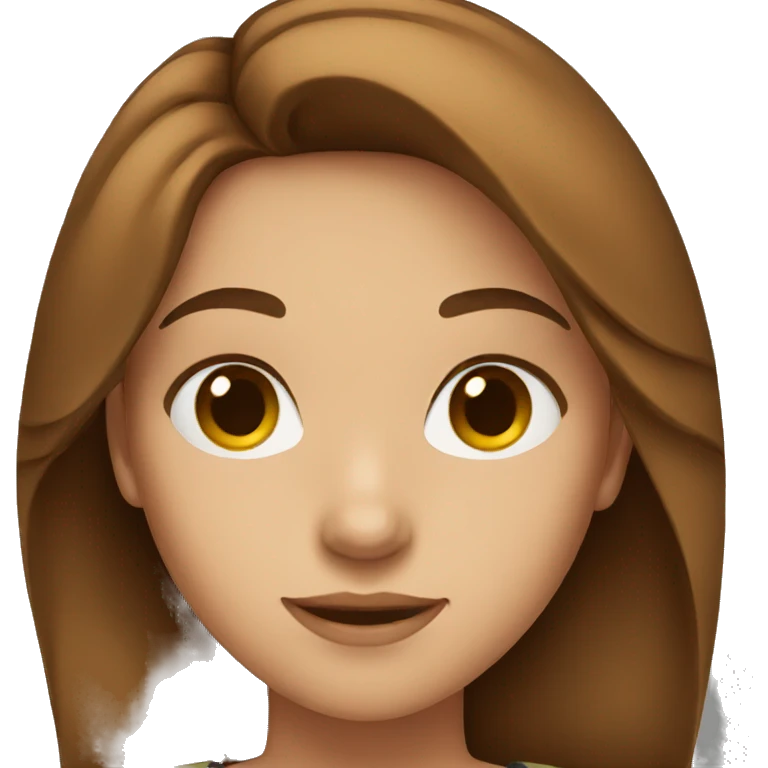 girl with brown hair  emoji