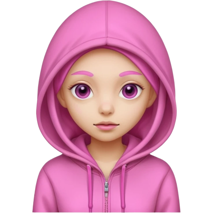 PINK ALIEN GIRL WEARING HOODIES



















 emoji