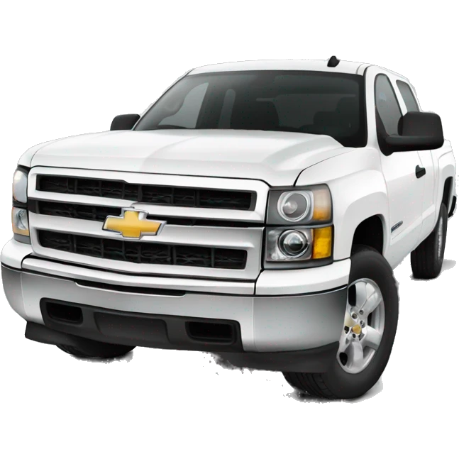2012 white Chevy Silverado  emoji