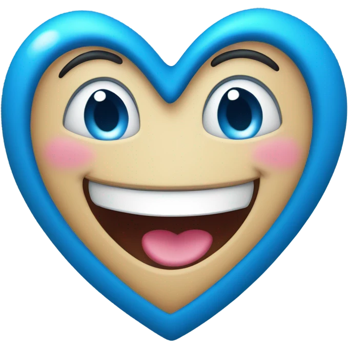 Happy blue heart emoji