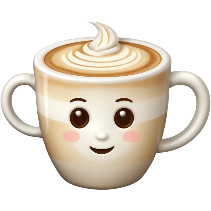 latte with latte art emoji