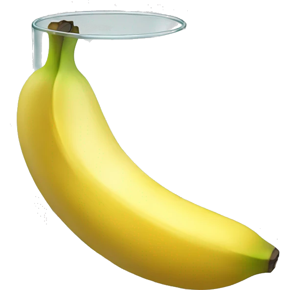 banana with glass emoji