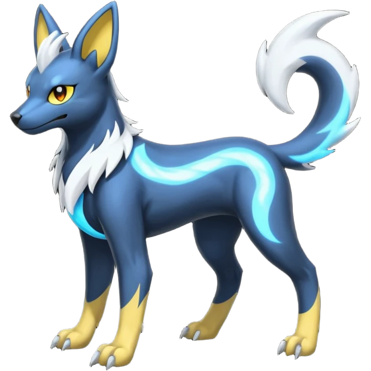 Manectric-Electrike-Lugia-Umbreon-Houndoom-Fakémon-hybrid-creature (full body), 4 legs emoji