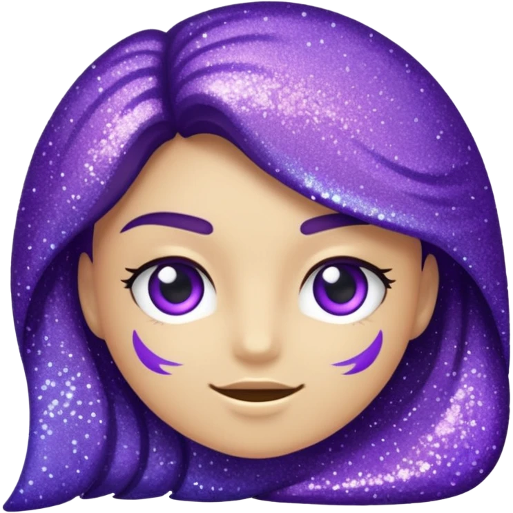 Glitter Roxo e Ciano Seta para direita emoji
