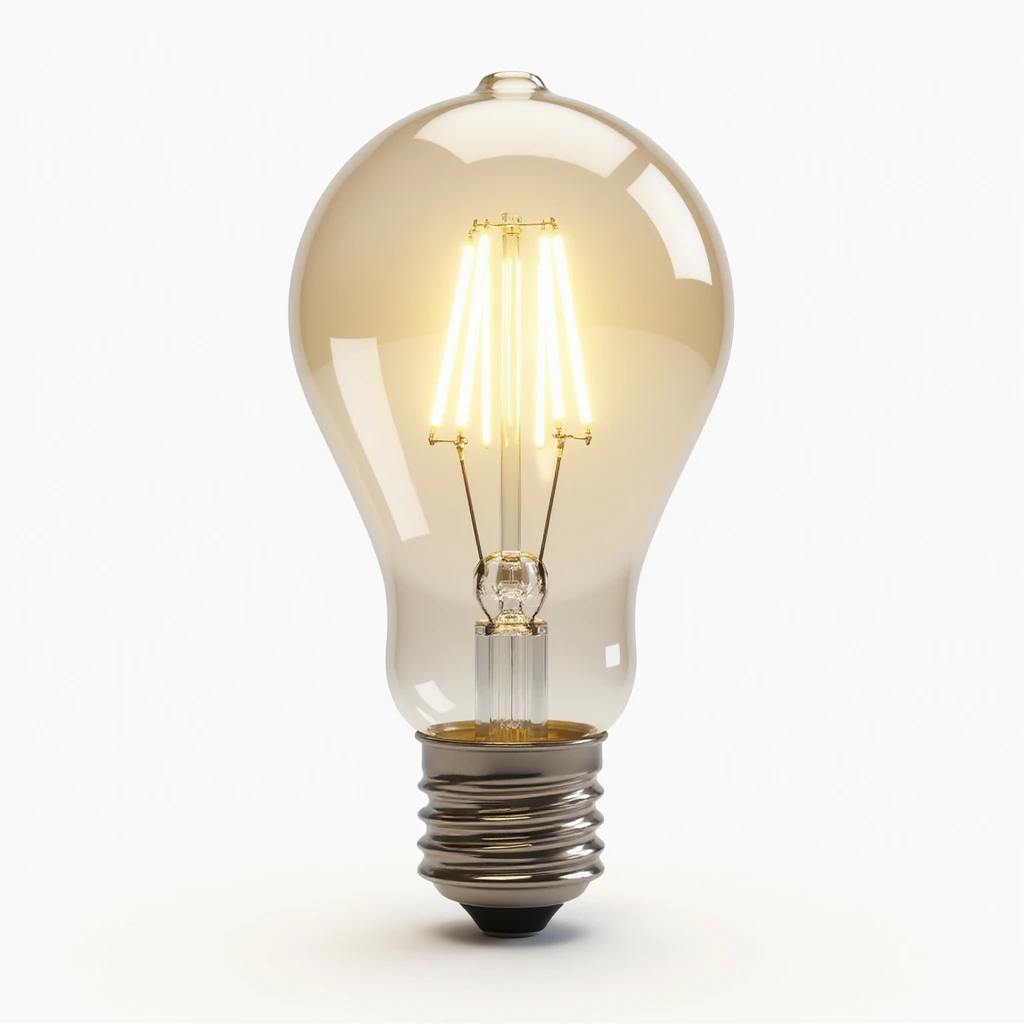 photorealistic image of a light bulb accessory, isolated, no background emoji