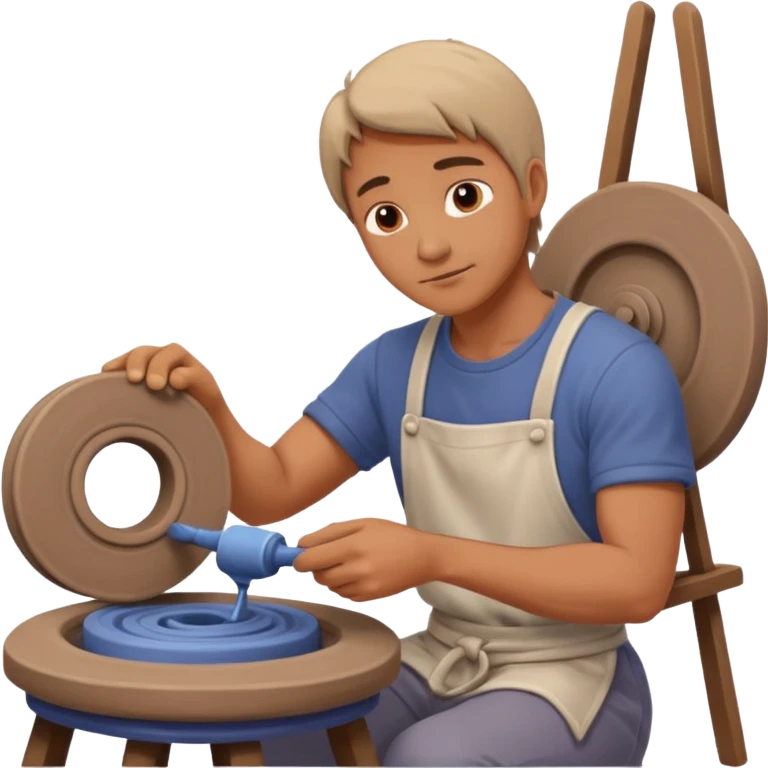 Pottery Wheel Artist man  emoji