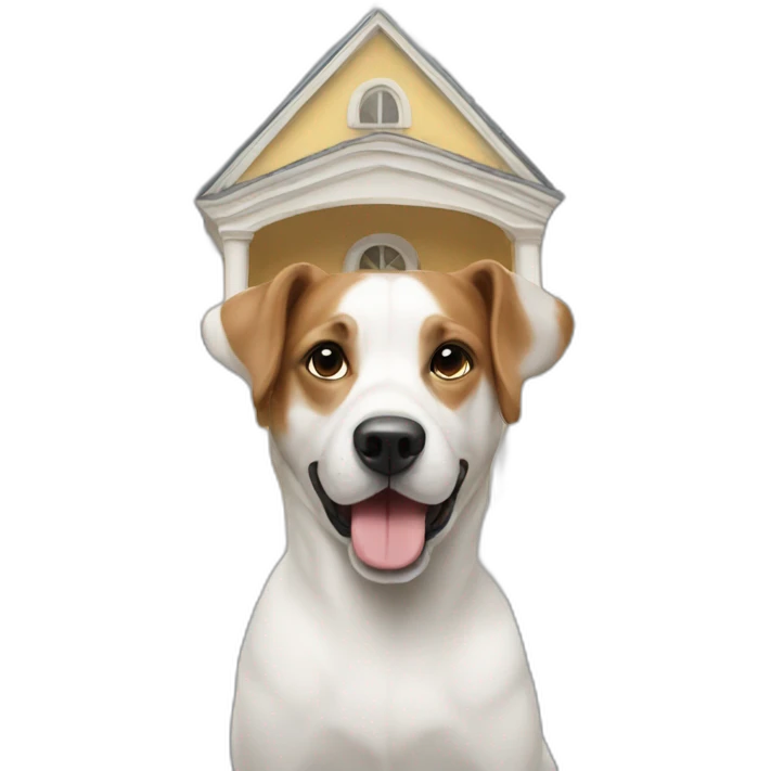 a dog living in his mansion emoji