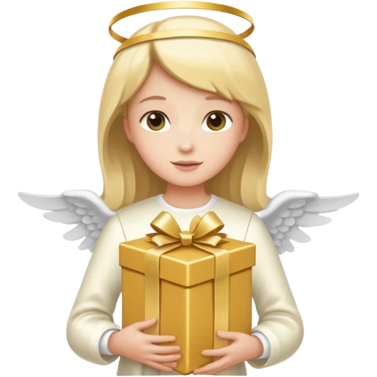 angel with present emoji