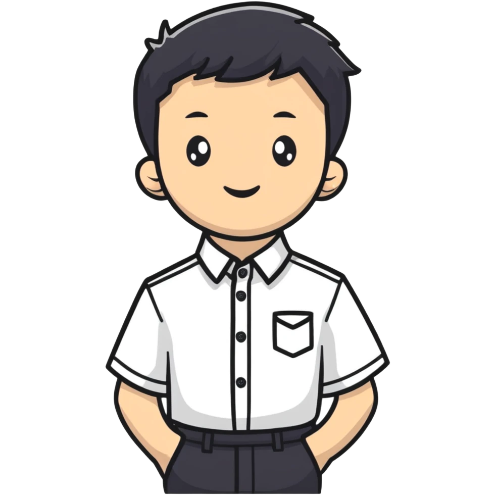 white shirt with three white buttons for a boy emoji